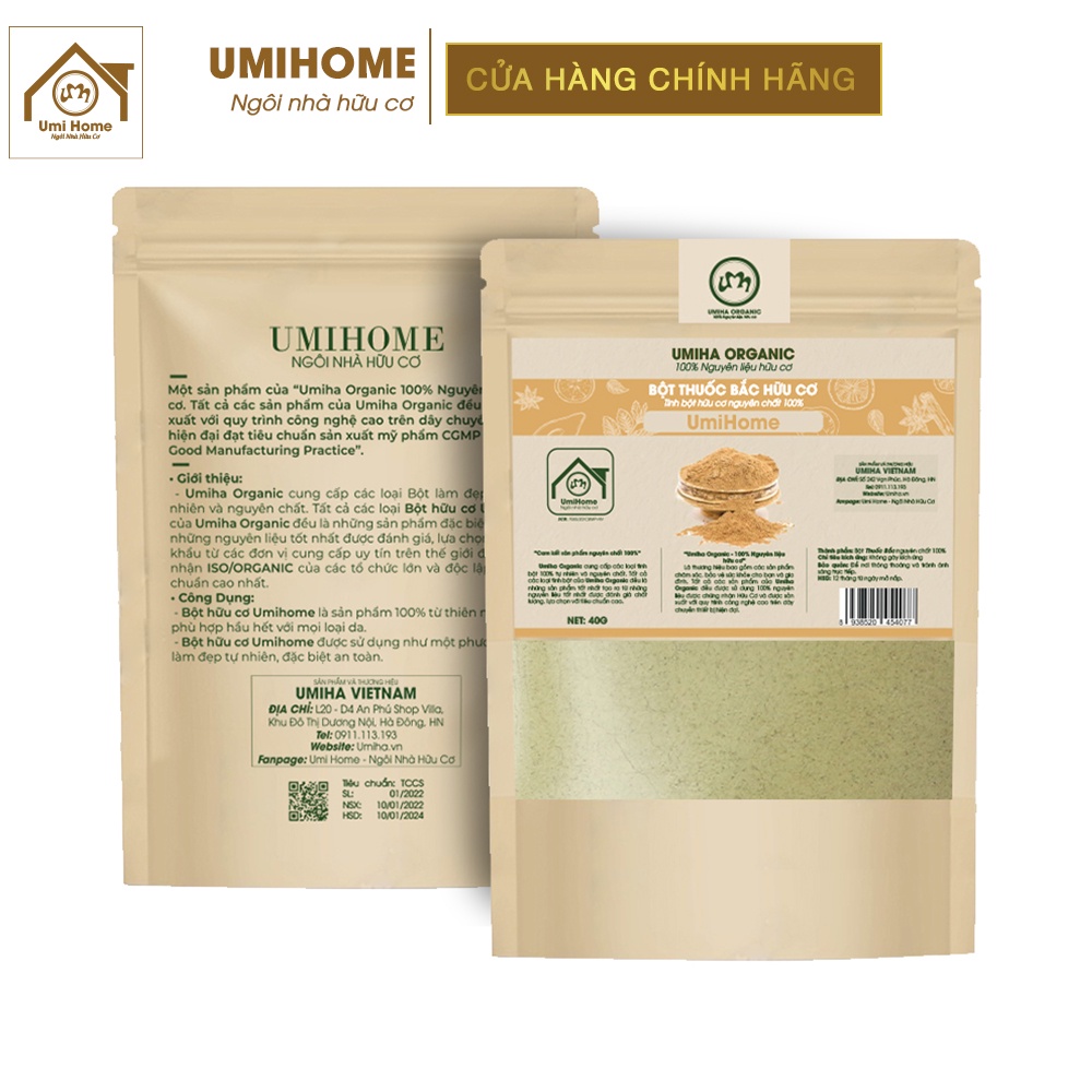 Bột Thảo Dược đắp mặt nạ 24 vị UMIHOME | Herbal Powder 100% Organic 135G