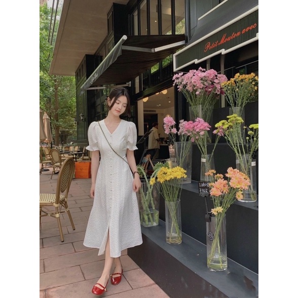 Đầm mùa thu cổ tim điệu đà Soca BT167