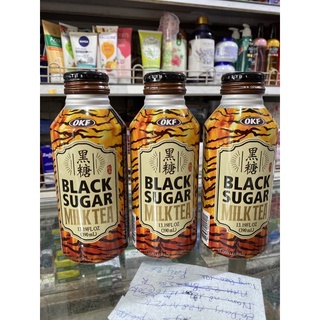 Trà Sữa Trân Châu Đường Đen OKF Chai Nhôm 390ml