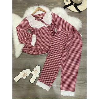 Đồ bộ quần dài lụa cảro,  IB CHỌN MÀU