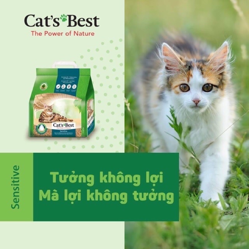 Cát vệ sinh hữu cơ cho mèo CAT'S BEST Original 10L