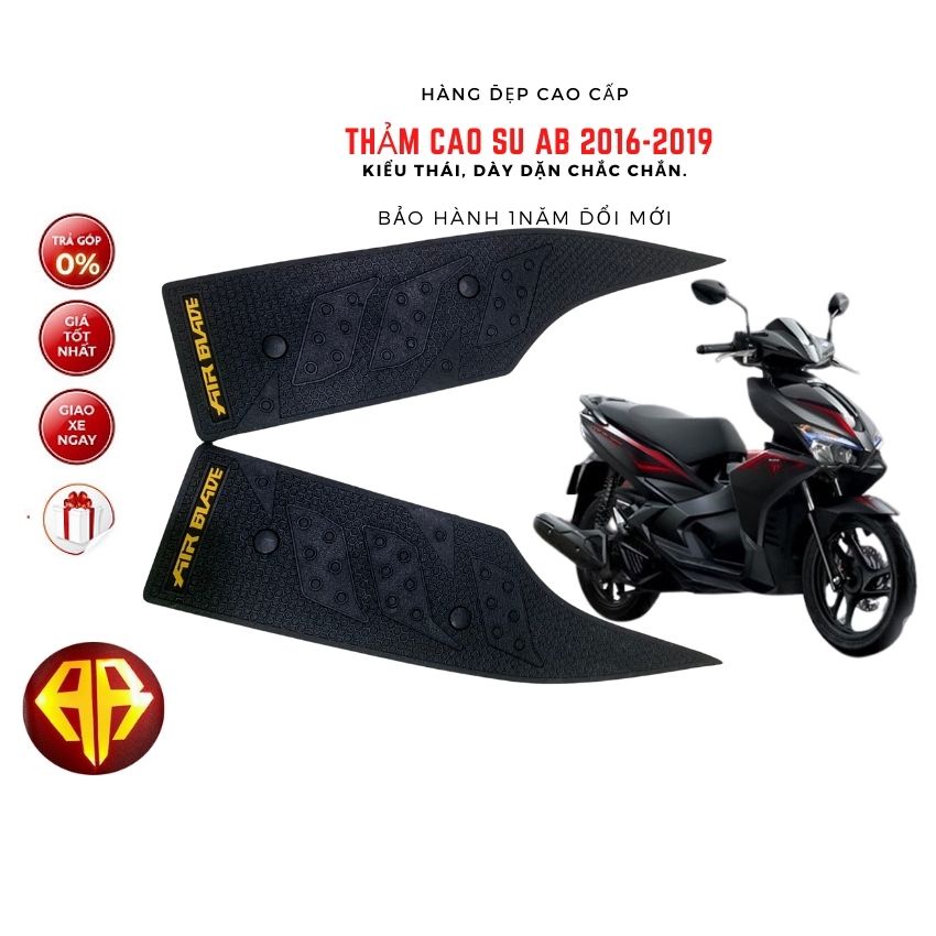 Thảm lót chân xe AB airblade 2016-2017-2018-2019 tấm để sàn gác chân cao su
