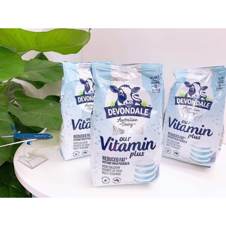 Sữa bột nguyên kem tách béo Devondale Vitamin Plus 1kg của Úc