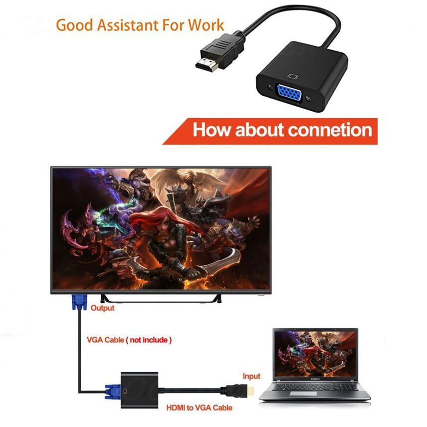 【Anbes】Cáp chuyển đổi HDMI sang VGA, Cáp HDMI to VGA ,dây HDMI to VGA , dây máy chiếu