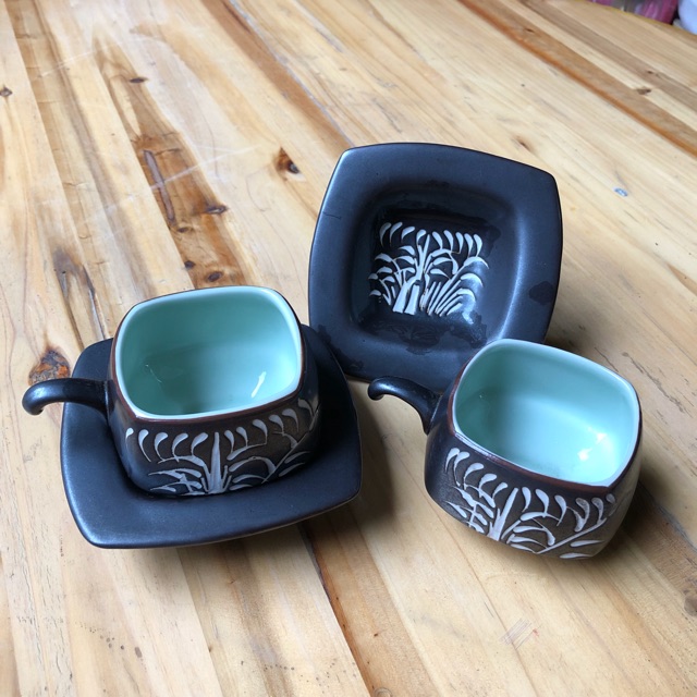 Combo 2 Bộ Tách Cafe Khắc Trúc