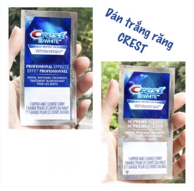 (Bill_sẵn) Miếng dán trắng răng crest Mỹ