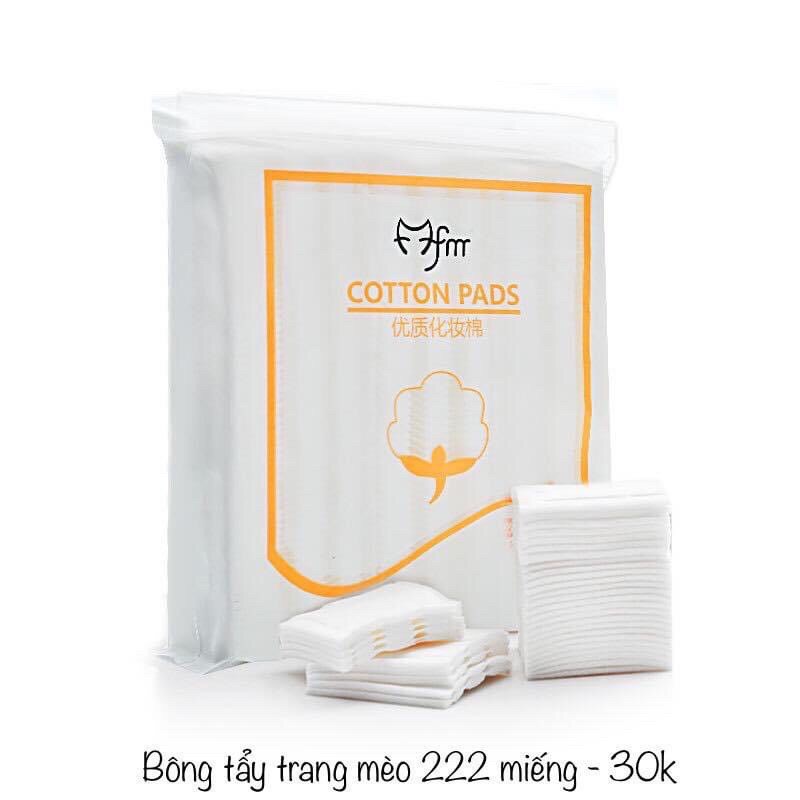 Bông tẩy trang 3 lớp Cotton Pads 222 miếng nội địa Trung