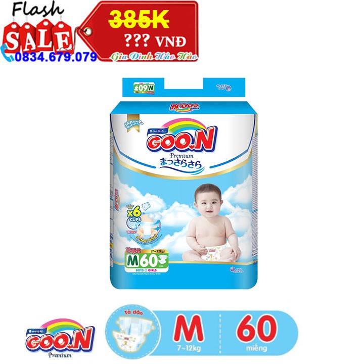 TÃ DÁN/ TÃ QUẦN GOON PREMIUM ĐỦ SIZE NB70/S64/M60/L50/XL46/M56/L46/XL42/XXL36/XXXL26