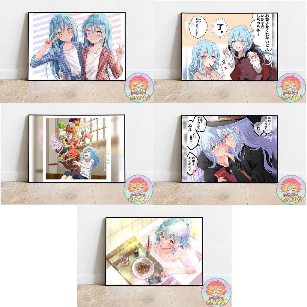 TRANH POSTER A3 RIMURU (3) ANIME MANGA CHUYỂN SINH THÀNH SLIME CHẤT LIỆU GIẤY CAO CẤP - 2D TỘC SHOP