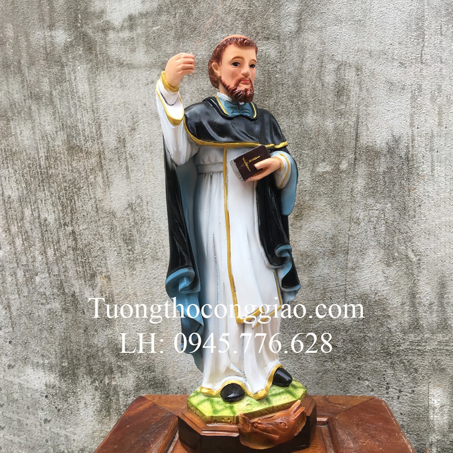 Tượng Thánh Đa Minh 40cm composite
