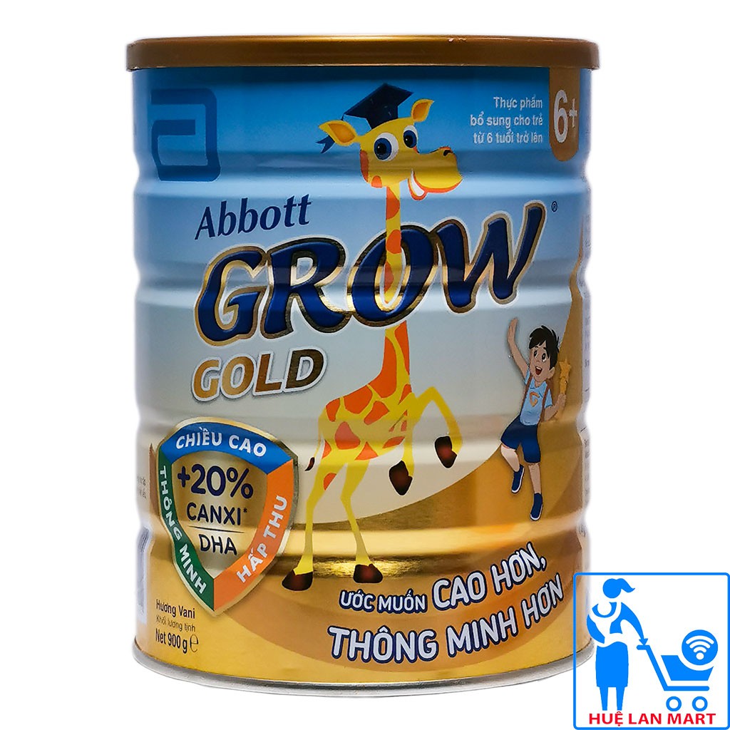 [CHÍNH HÃNG] Sữa Bột Abbott Grow Gold 6+ Hương Vani Hộp 900g (Ước muốn cao hơn, thông minh hơn)