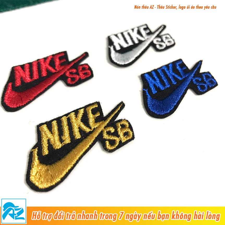 Patch ủi thêu hình logo Nike SB - Sticker Logo ủi quần áo balo S113