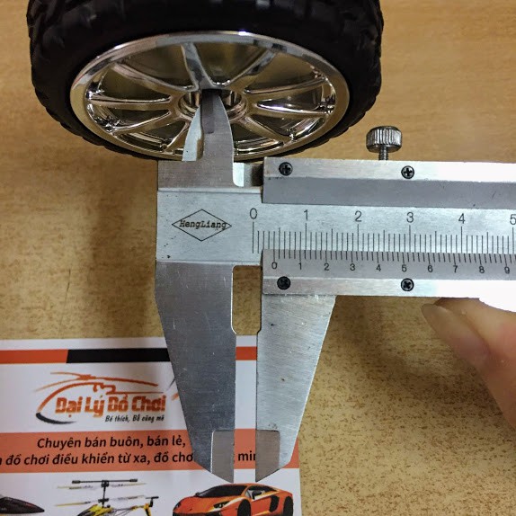 Bánh xe cao su chất lượng cao trục 4mm đường kính 65mm