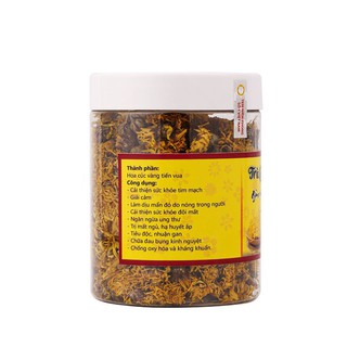 Trà hoa cúc Tiến vua sấy khô hộp ngắn 100g trà hoa cúc mát gan, thanh lọc cơ thể, an thần ngủ ngon hơn - TCV
