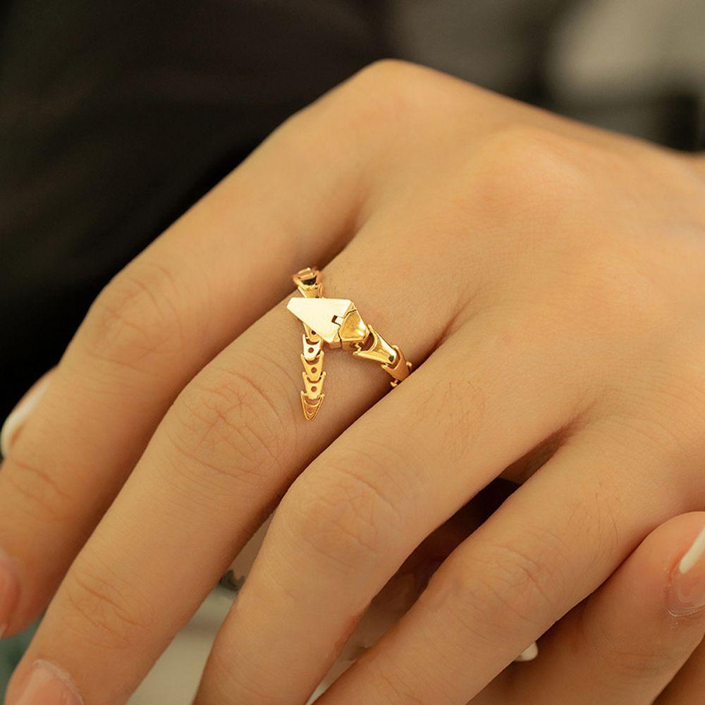 Nhẫn Hình Rắn USNOW Thời Trang Cho Nữ|Nhẫn Nhiều Màu Sắc Có Thể Điều Chỉnh Kích Cỡ Phong Cách Hàn Quốc