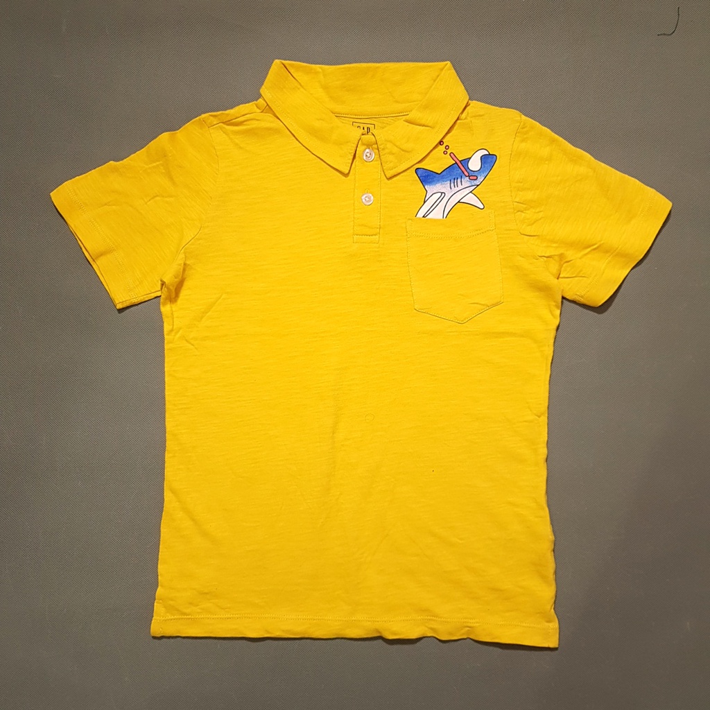 Áo thun cotton vải hàng xuất có cổ in thể thao cho bé trai diện tết