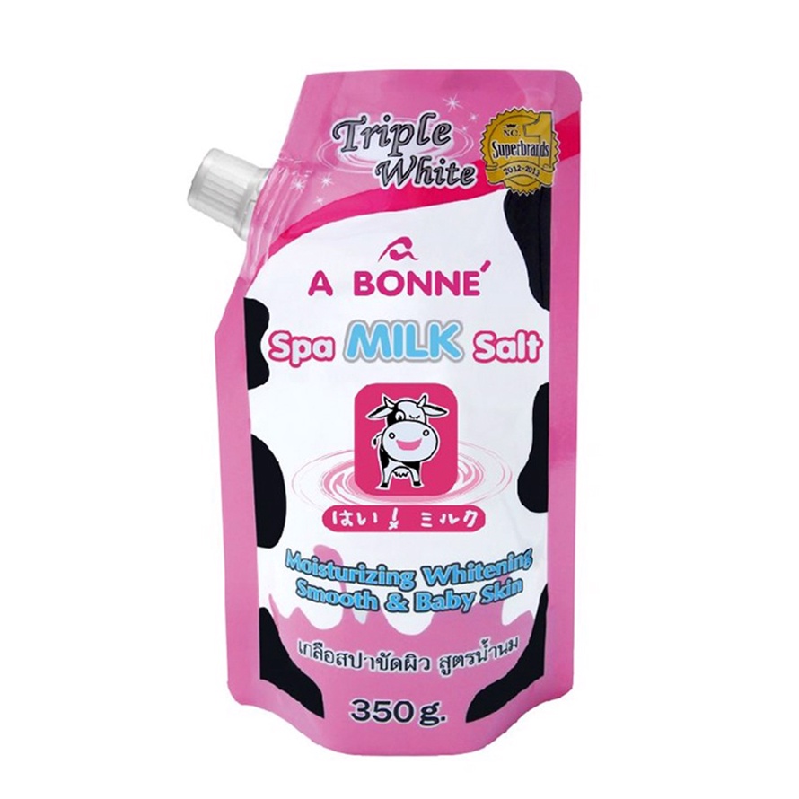 Muối Tắm ABONNE Tẩy Tế Bào Chết thái lan - A Bonné Triple White Spa Milk sữa bò giảm mụn lưng Thái Lan SP000323  350g | WebRaoVat - webraovat.net.vn