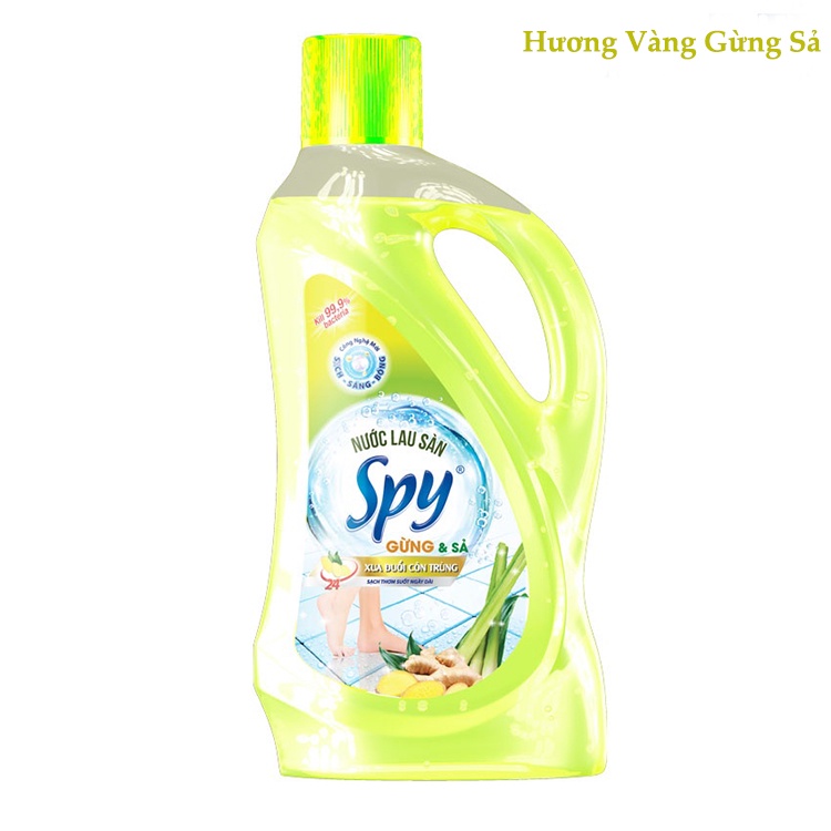 Nước lau sàn SPY, nước lau nhà dung tích 950ml 4 mùi hương Quế, gừng xả, chanh, cam mã hàng SP000062