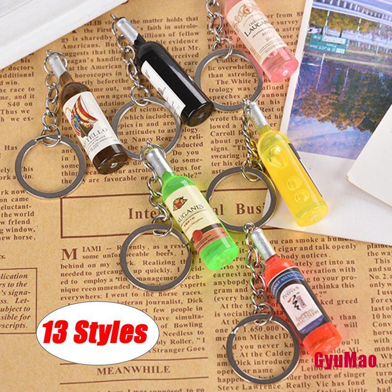 Móc Khóa Hình Chai Bia Bằng Acrylic Dễ Thương