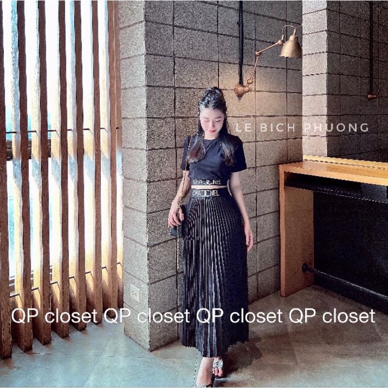 SET CHANEL MIX CHÂN VÁY XẾP LY SIÊU CHẢNH