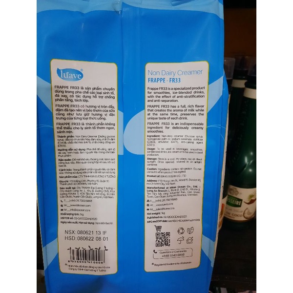Bột Mix Frappe Fr33 Luave gói 1kg
