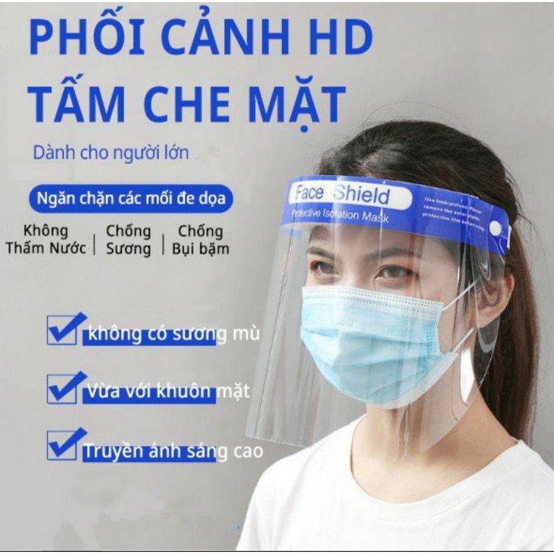 KÍNH MẶT NẠ CHỐNG VI KHUẨN - TẤM CHẮN GIỌT BẮN, BỤI BẨN  FACE SHIEID