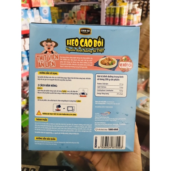 Thịt viên ăn liền Heo cao bồi