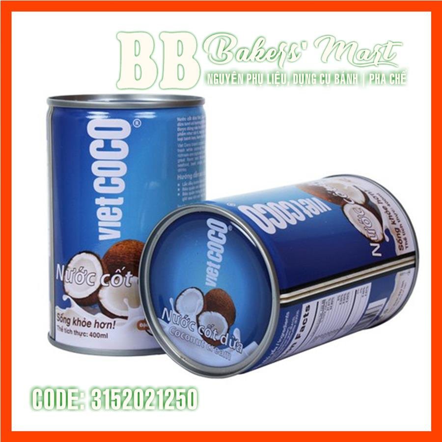 [Mã 156FMCGSALE hoàn 8% đơn 500K] 💥 RẺ VÔ ĐỊCH 💥 Nước cốt dừa VIETCOCO Xanh - Lon 400ml (BAO BÌ MỚI 06/2021) | BigBuy360 - bigbuy360.vn