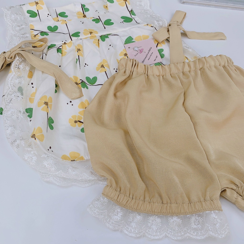 Set váy áo thiết kế cao cấp bộ sơ sinh cho bé gái V9 thời trang cho bé BABYSTORE88