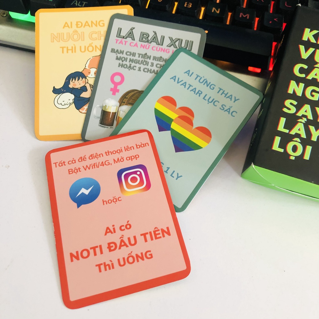 Bộ bài Huệ 70 lá - DRINKING GAME (bài nhậu) KO SAY KO VỀ loại dày - masoi.vn - Boardgame đỉnh