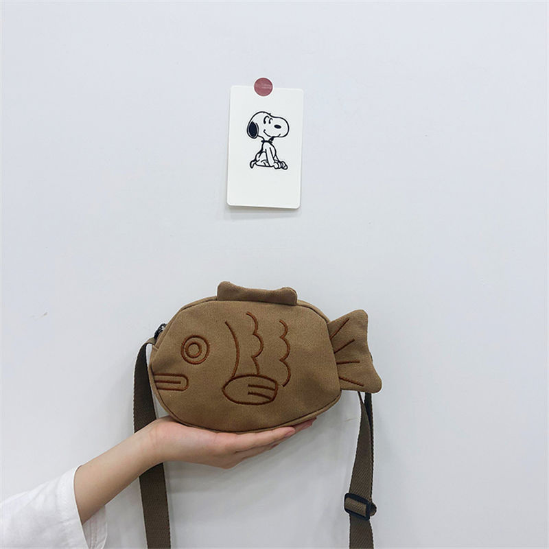 Túi đeo chéo canvas phong cách Hàn Quốc thời trang dành cho nữ