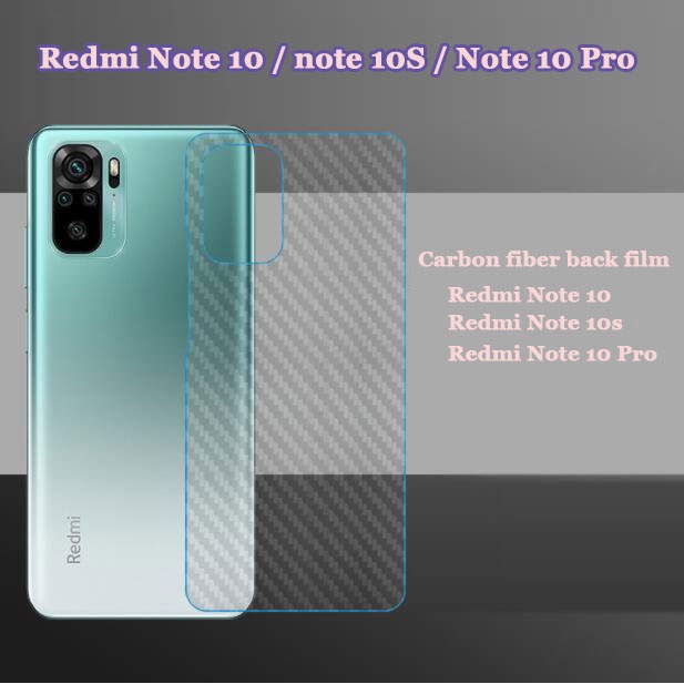 Set 5 Miếng Dán Lưng Điện Thoại Bằng Sợi Carbon 3d Cho Xiaomi 11T Pro xiaomi 11 lite Redmi 10 Note 10s 9T 9A