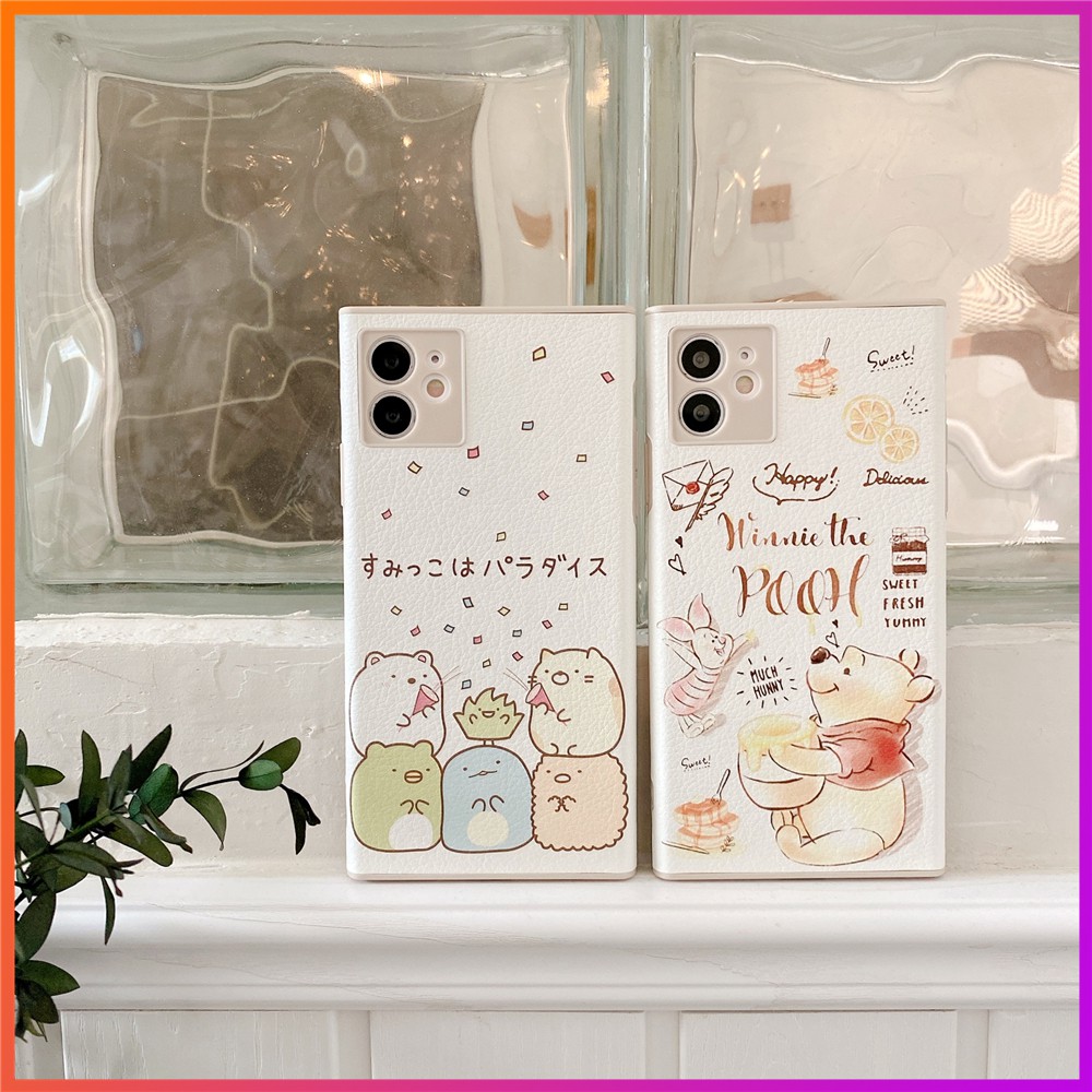 Hoạt Hình Ốp Điện Thoại Da Hình Gấu Đáng Yêu Cho Iphone 12mini 11pro Max | BigBuy360 - bigbuy360.vn