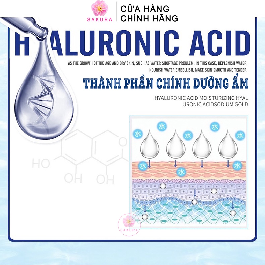 Nước hoa hồng Toner dưỡng ẩm HA BIOAQUA cấp nước nội địa trung SAKURA 150ml