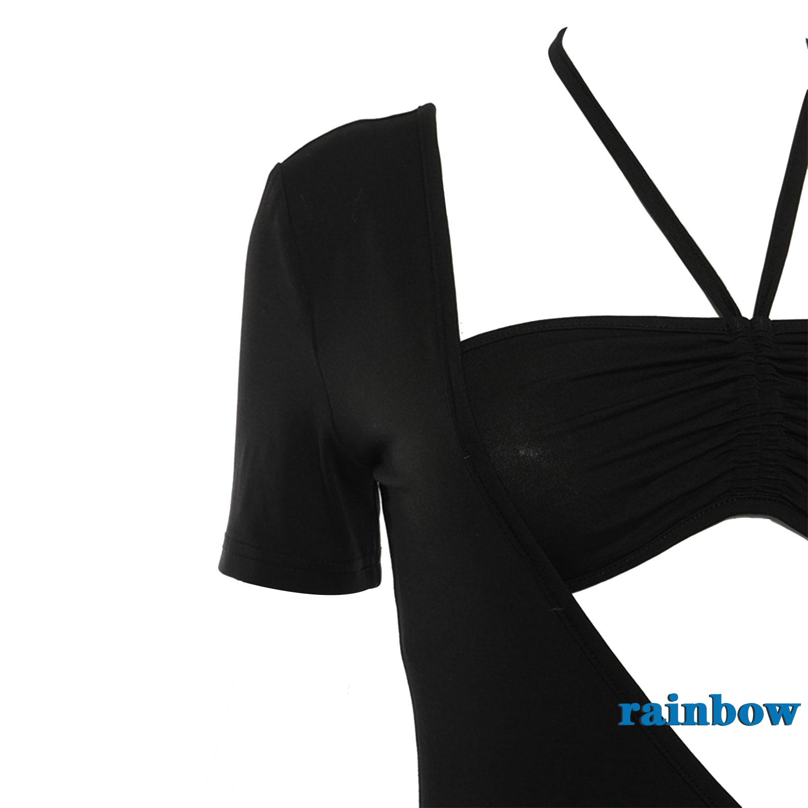 Đầm Maxi Nữ Ngắn Tay Cổ Tròn Khoét Lỗ Màu Cầu Vồng | BigBuy360 - bigbuy360.vn