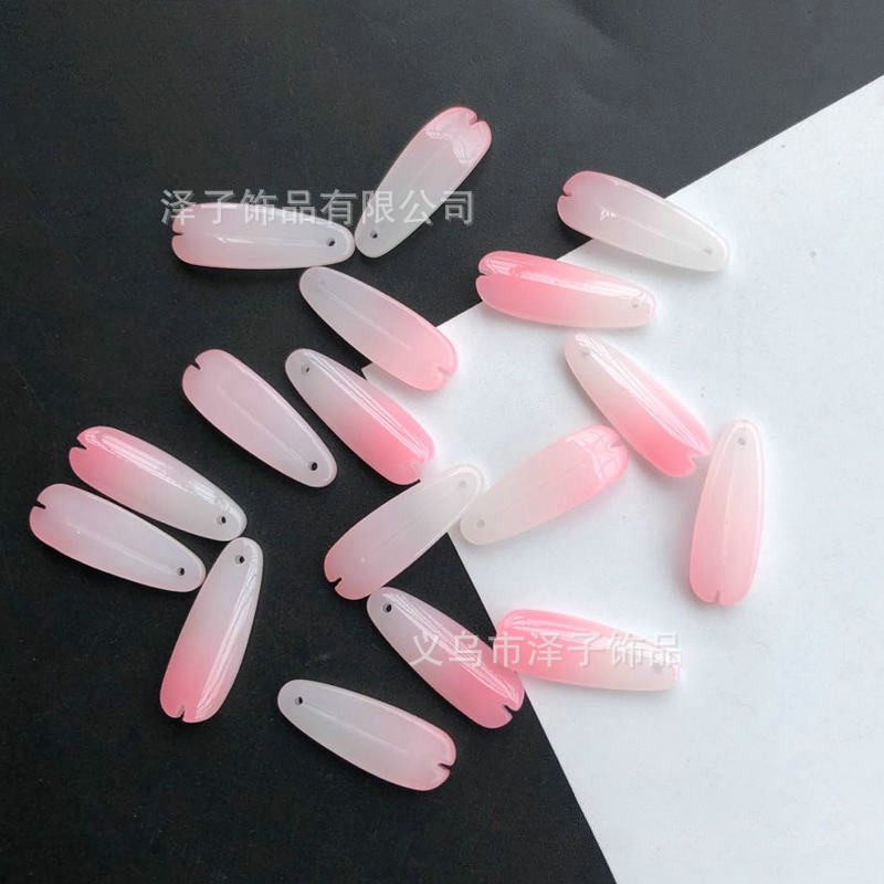 5 cánh hoa 9*25mm chất liệu bột đá ép nguyên liệu làm trâm làm trang sức cổ trang