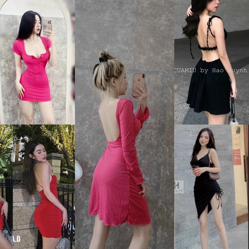 SALE LỖ ĐẦM GÂN TĂM XỐP NHĂN ĐI TIỆC 2 DÂY  DỦ KIỂU TO DÁNG CHỮ A NGẮN TRÊN GỐI (ẢNH, VIDEO THẬT)