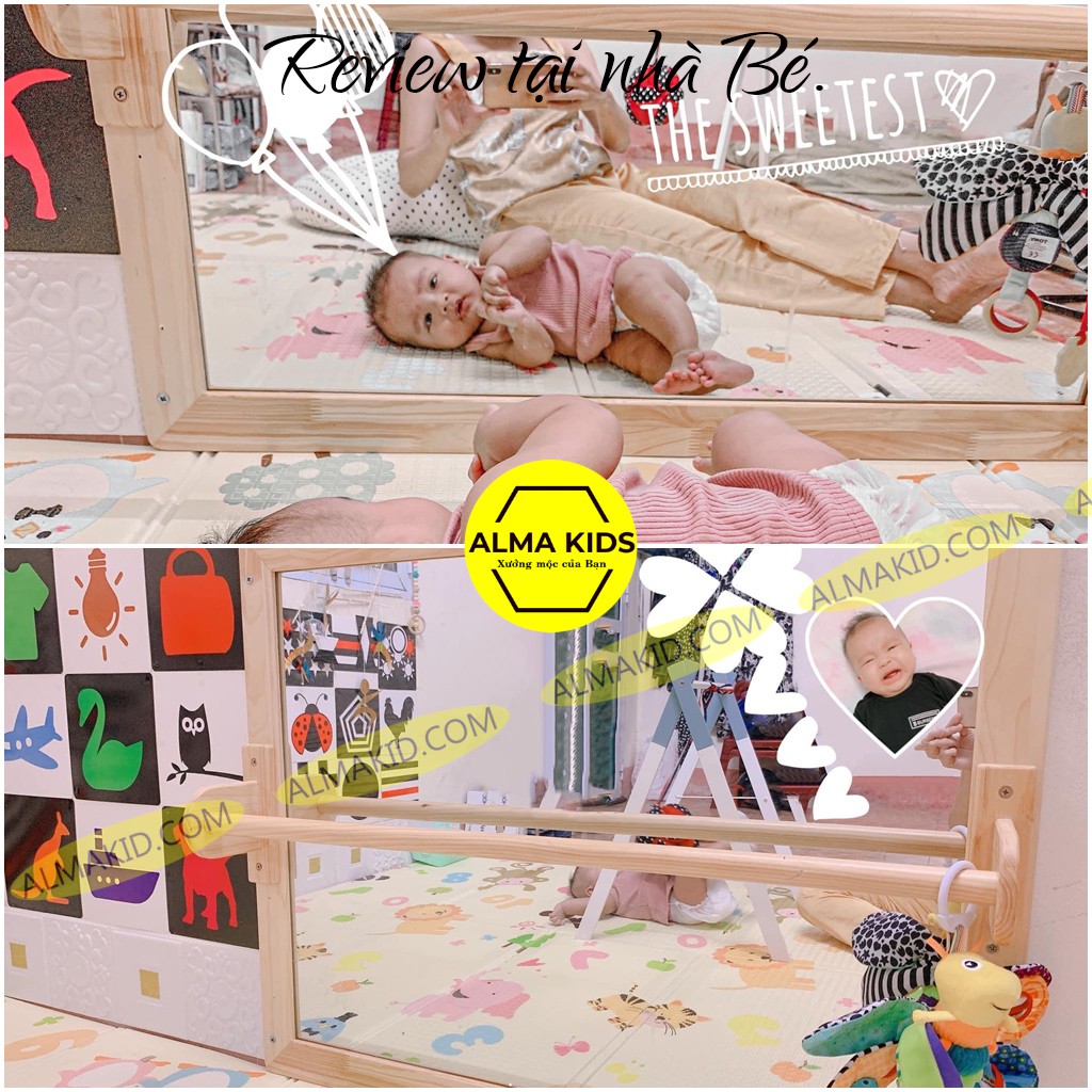 Gương Soi Toàn Thân Cho Bé - Gương Tương Tác Cho Trẻ Sơ Sinh Alma Kids AMK2111.
