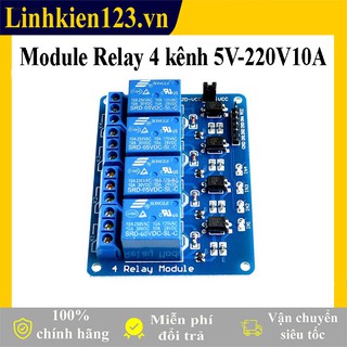 Module relay 4 kênh 5v-220v/10a