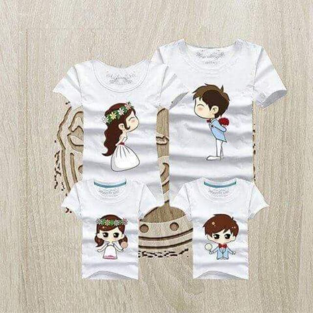 Áo thun gia đình là số 1 đồng phục áo đôi 3/4/5 người thun cotton mềm mịn màu trắng màu vàng màu xám