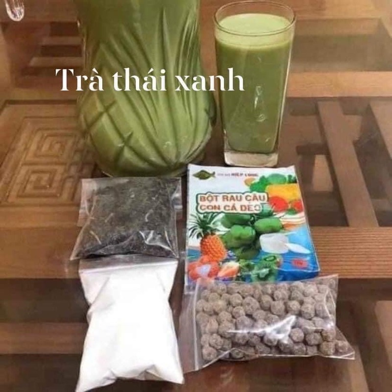 Sét làm trà thái kèm trân châu