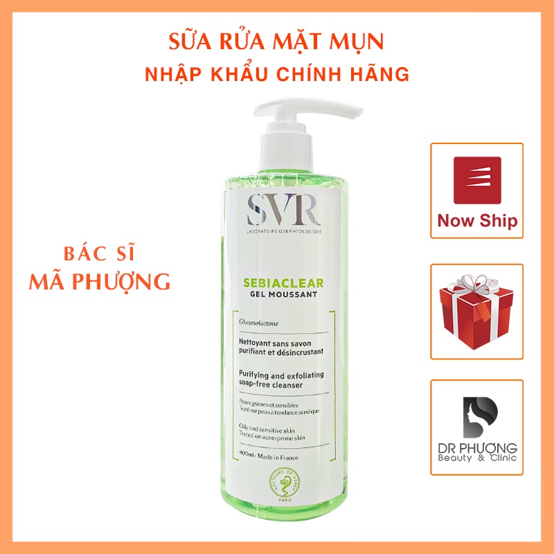 [CHÍNH HÃNG] Sữa rửa mặt da dầu mụn Sebiaclear Gel Mousant SVR