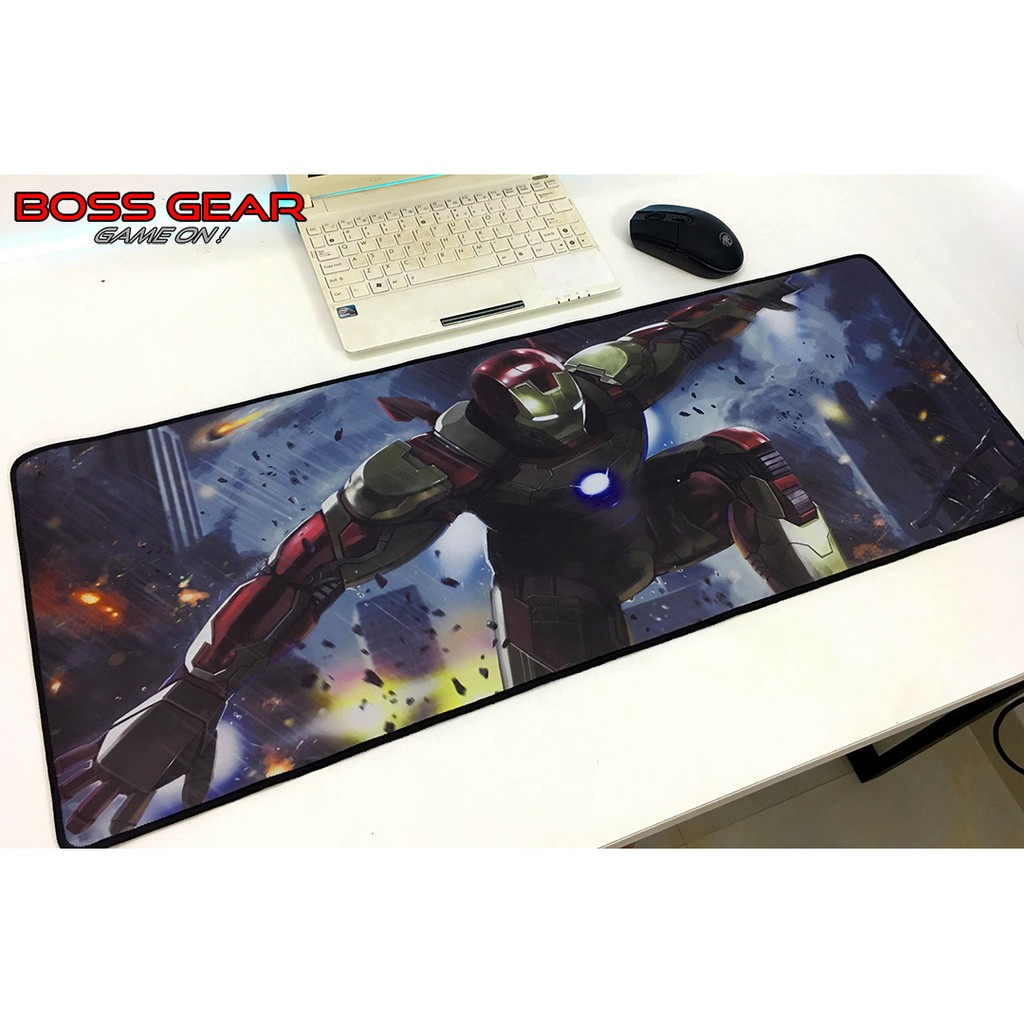 Lót Chuột Khổ Lớn Hình Vũ Trụ Marvel SPEED ( Size 80x30x03 mm + bọc viền + mặt Trơn )