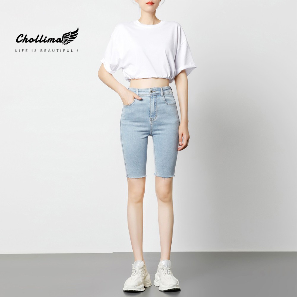 Quần shorts ngố jean co giãn Chollima QS024 phong cách hàn quốc trẻ trung năng động