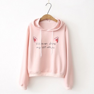 ÁO HOODIE TAI MÈO CÓ TÚI