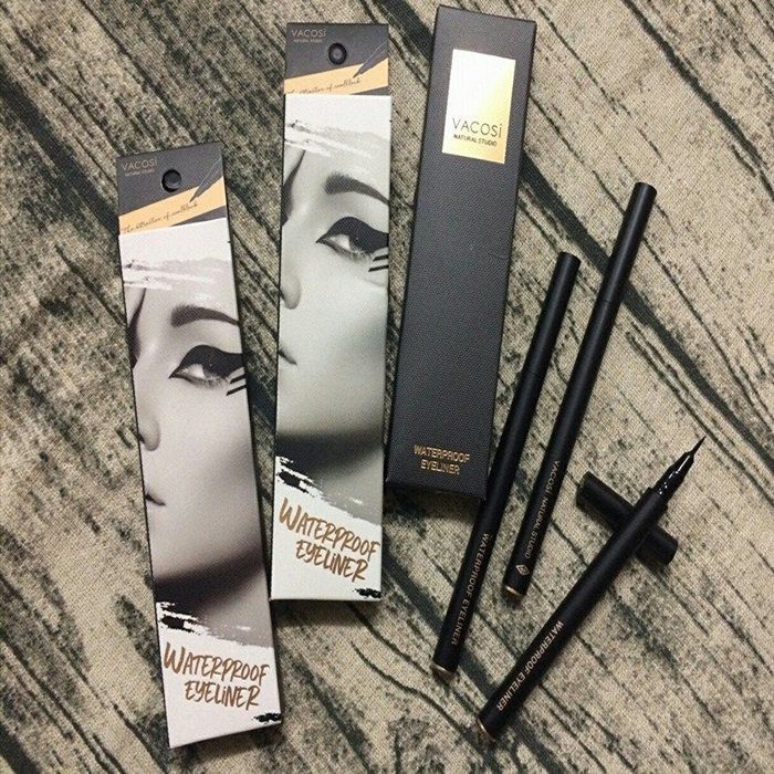 Bút kẻ mắt nước không trôi Vacosi Waterproof Pen Eyeliner 5ml (Đen)