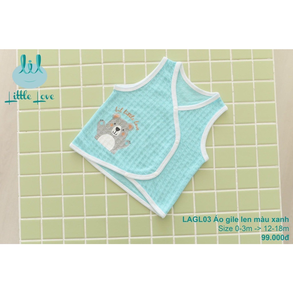 Áo gile len cho bé sơ sinh đến 18m little love