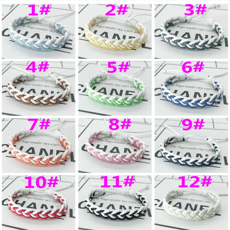 Thời Trang Vòng Tay Tình Bạn Bằng Vải Bện Phong Cách Hàn Quốc Cho Nam Nữ 2 3 4 5 6 7