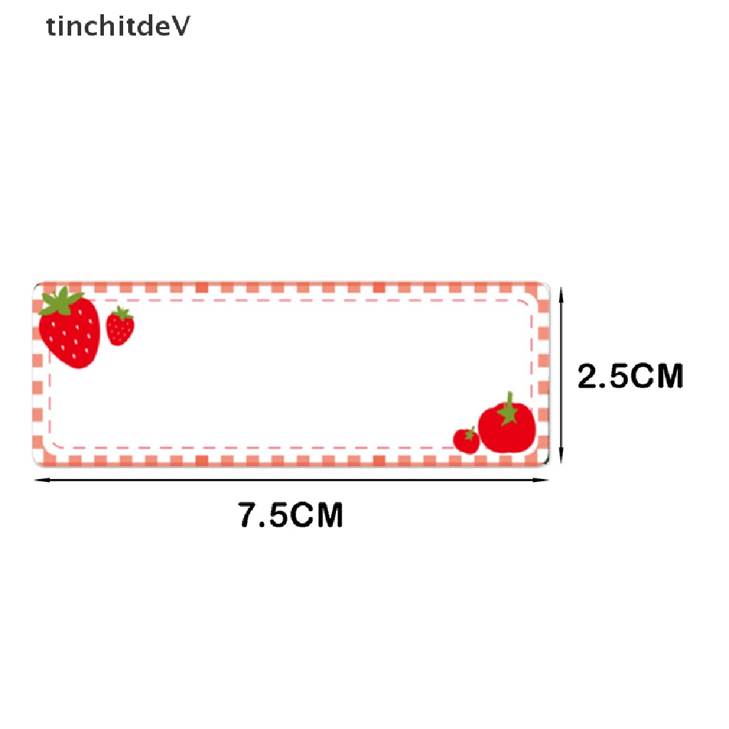 Cuộn 120 Nhãn Dán Ghi Tên Chai Lọ Họa Tiết Hoạt Hình Dễ Thương