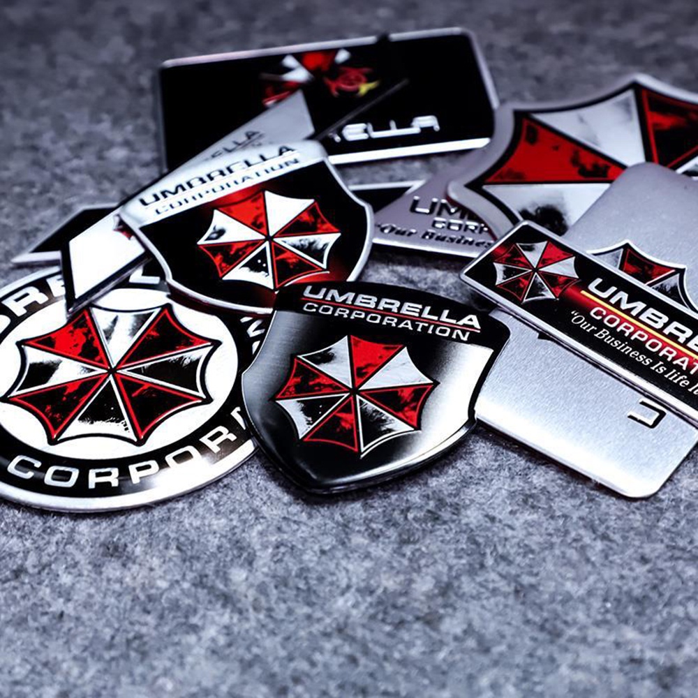 Miếng Dán Logo Resident Evil Bằng Kim Loại Nhôm Chống Nước Chống Nắng Cho Xe Hơi Xe Máy